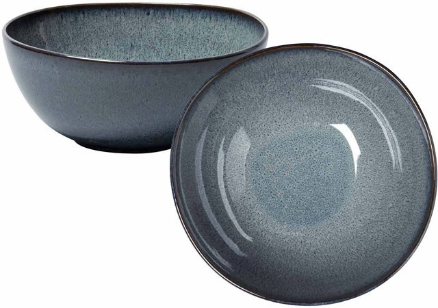 Villeroy & Boch like. Servierschüsseln Lave aus Steinzeug, 2er Set, Grau, Durchmesser: 28,4 cm - Bild 1