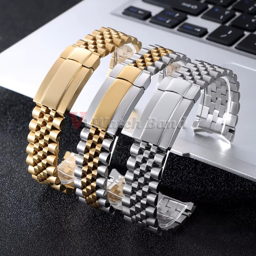 Uhrenarmband Edelstahl, Silber, Unisex, 20mm, 21mm - Bild 2