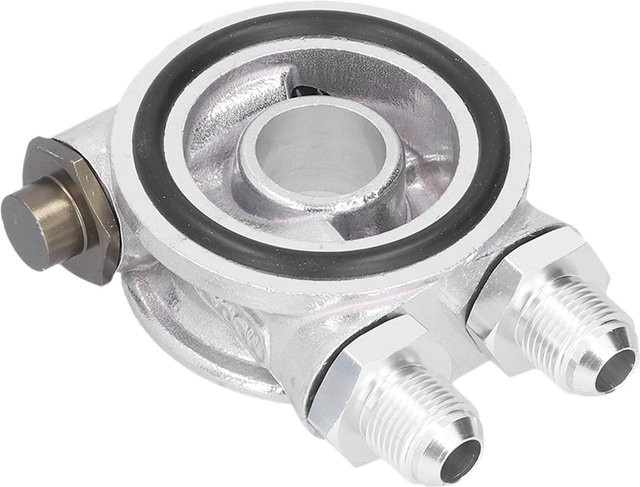 GoolRC Ölkühler Filter Sandwichplatte Thermostat Adapter Set AN10 M18x1.5mm Universal für Auto in Silber - Bild 1