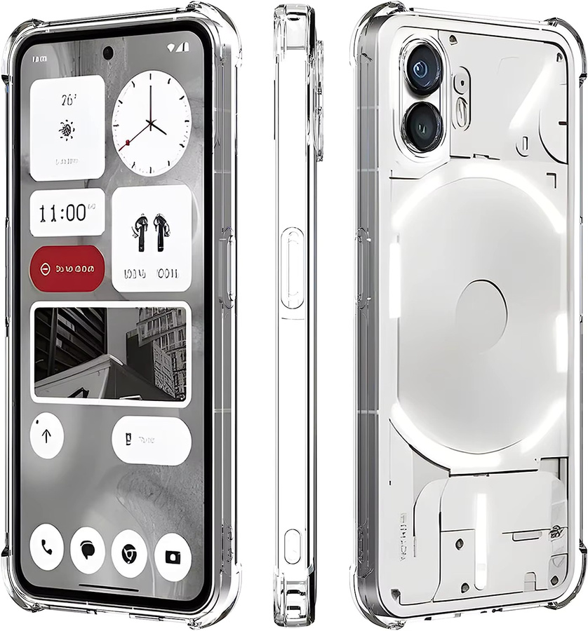 No-Sing Stoßfeste transparente Schutzhülle für Nothing Phone 1 2 2A Plus 3A Pro und CMF Phone 1 2 3 2a 3a Pro - Bild 5