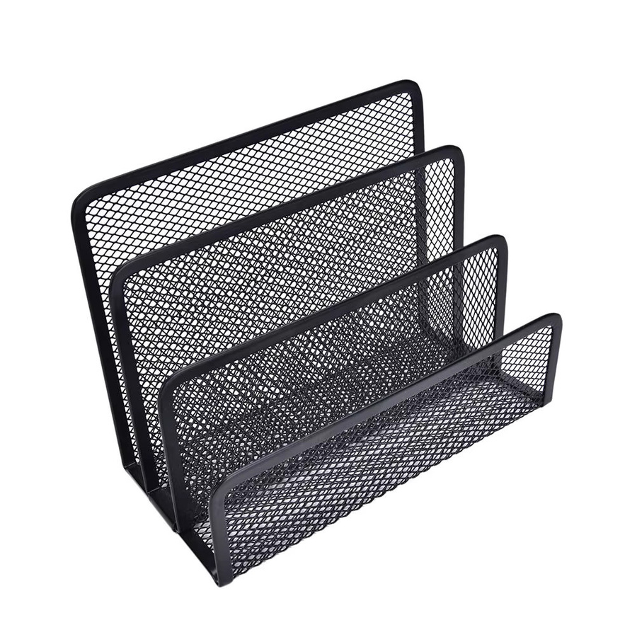 Datei-Halter aus Metall in Schwarz als Organizer für Schreibtisch und Büro - Bild 3