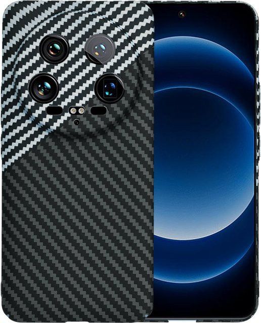 Techsuit Carbonite FiberShell Schutzhülle für Xiaomi 14 Ultra in Schwarz Grau - Bild 1