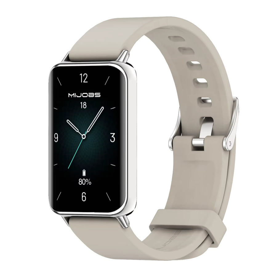 MIJOBS Silikon Armband für Huawei Honor Band 9 und Honor Band 10 in Grau, Unisex Ersatzarmband - Bild 2