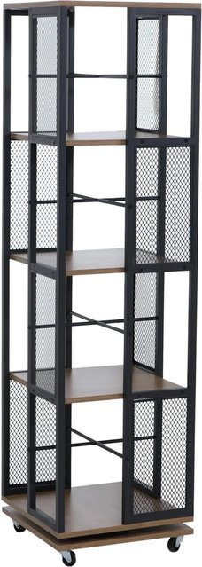 MCW Bücherregal P13 Industrial Design aus Metall und Melamin in Braun, H x B x T: 147 x 40 x 40 cm - Bild 2