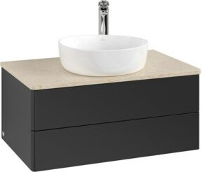 Villeroy & Boch Waschtischunterschrank Antao ohne Frontstruktur in Blau, B/T/H: 80 x 36 x 50 cm - Bild 1