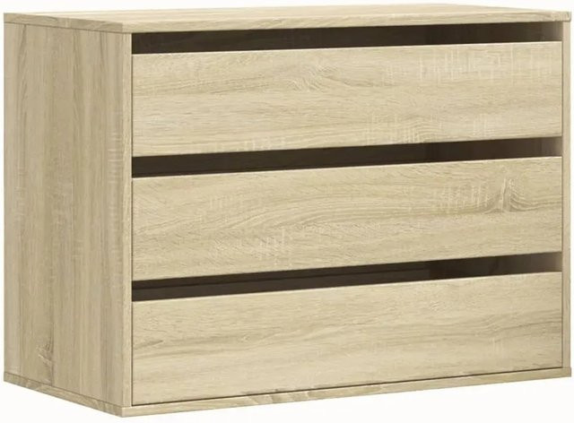 vidaXL Kommode Sonoma Eiche in Braun und Beige, B/T/H: 80 x 41 x 58 cm - Bild 1