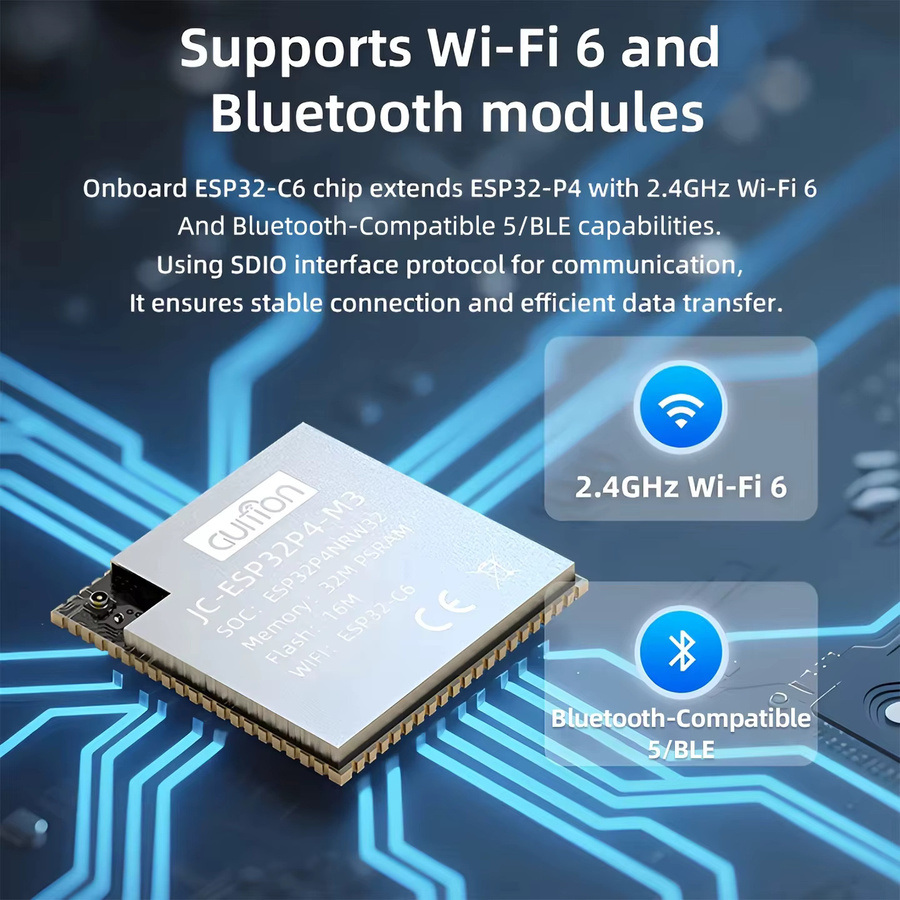 QSZNTEC ESP32-P4 ESP32-C6 Dual-Core Modulkernplatine mit 32 MB PSRAM und 16 MB Flash-Speicher, WiFi und Bluetooth BLE 5 - Bild 2