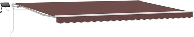 vidaXL Markise manuell mit LED in Braun, B: 500 cm, A: 300 cm - Bild 1