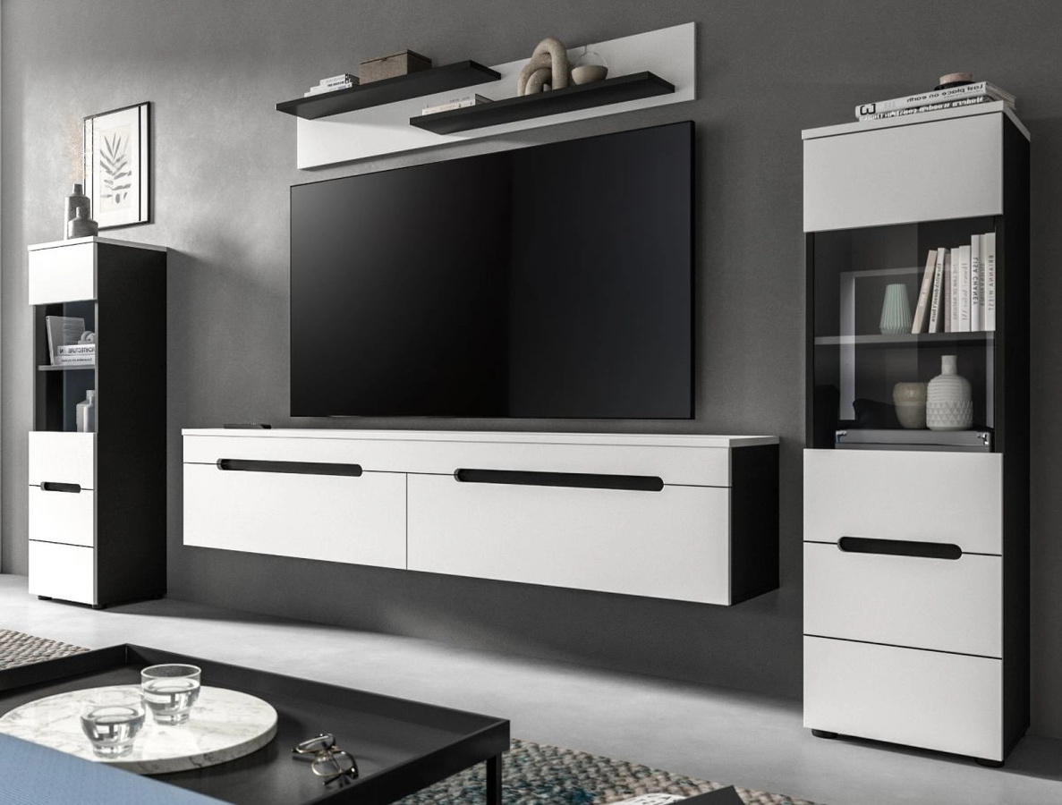 Wohnwand Cooper von Inn.Furn in Weiß und Grau mit Breite: 272 cm - Bild 4