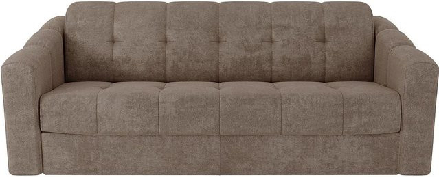 Vente-unique Schlafsofa Darielo in Beige mit Stoffbezug, Breite: 210 cm - Bild 1