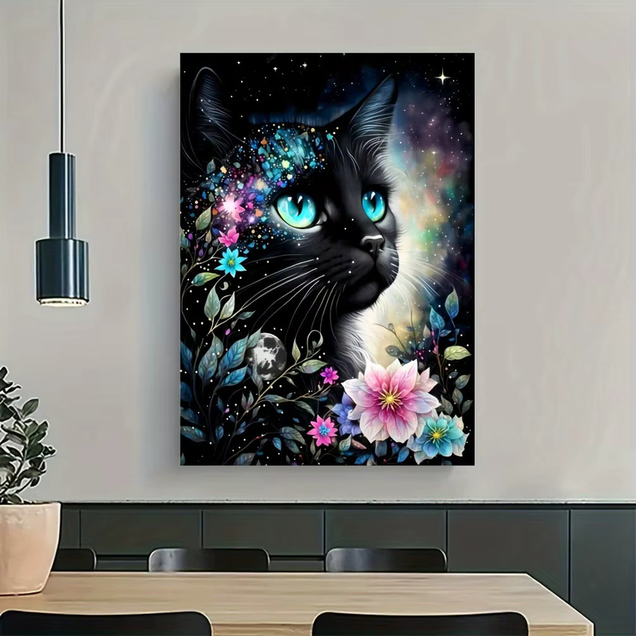 AZNM Puzzle, schwarze Katze mit blauen Augen, 1.000 Teile - Bild 4