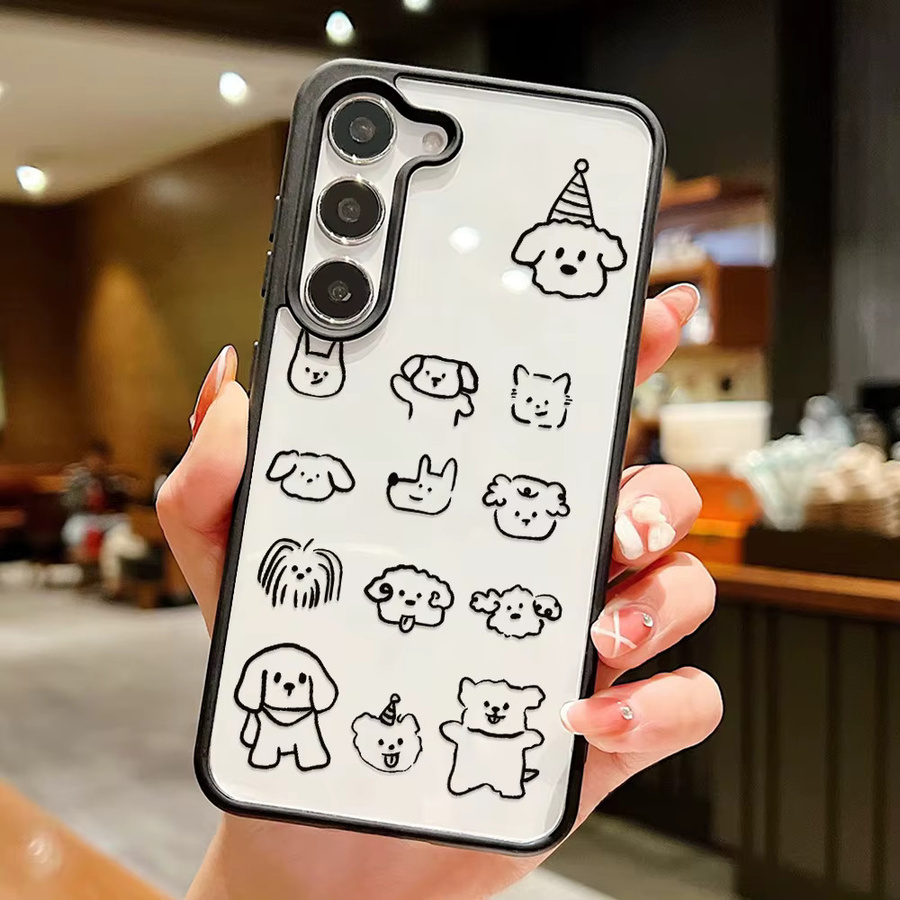 Transparente Handyhülle mit Line Art Welpen Motiv und Lanyard für Samsung Galaxy S26 Ultra S25 A56 A36 A17 A37 A16 A07 A05 A06 A57 A26 - Bild 4