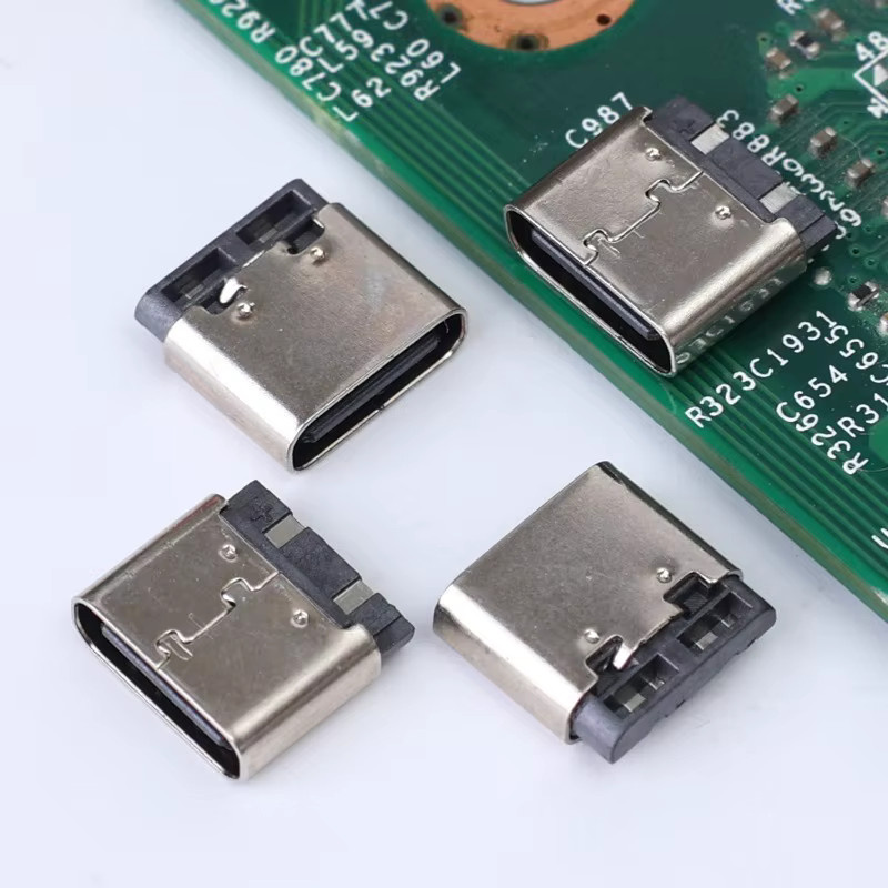 USB-C Ladebuchse Typ-C 2P zum Schweißen für DIY Schnellladung, Farbe: Silber - Bild 3