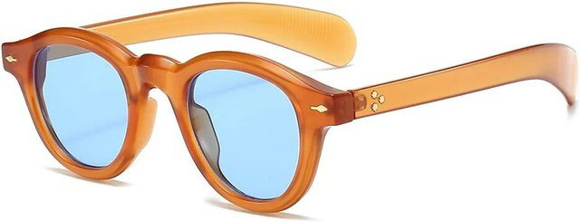 Sonnenbrille oval, Leopardenmuster, Vollrand, Kunststoff, braun, Damen - Bild 1