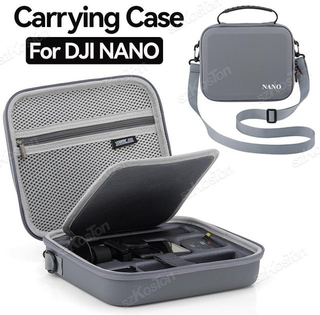 Wasserdichte Schutzhülle für DJI OSMO NANO, Kratzgeschützte Reise-Tasche aus PU in Grau - Bild 1