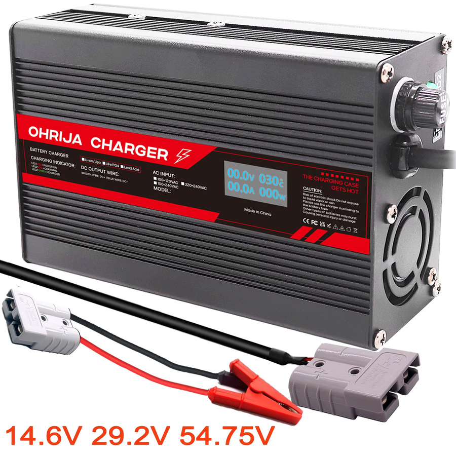 OHRIJA LiFePO4 Ladegerät für 12 V und 24 V Batterien mit 10A und Anderson 50A Anschluss - Bild 5