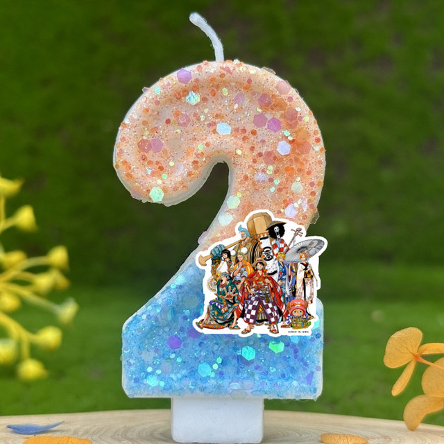 Bandai One Piece Digitale Kerzen-Zahlen, Tortendekoration, 0-9 - Bild 1