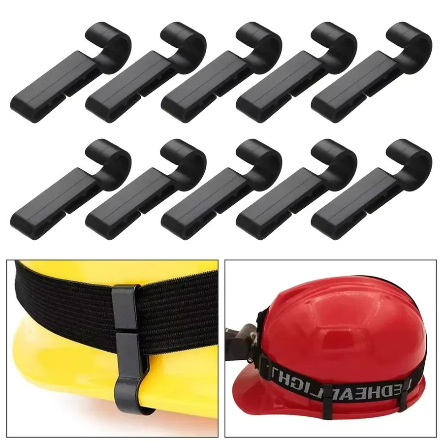 XIWANGFIRE 4er Set Kunststoff Helm Clips für Scheinwerfer und Kopflampen in Schwarz - Bild 2
