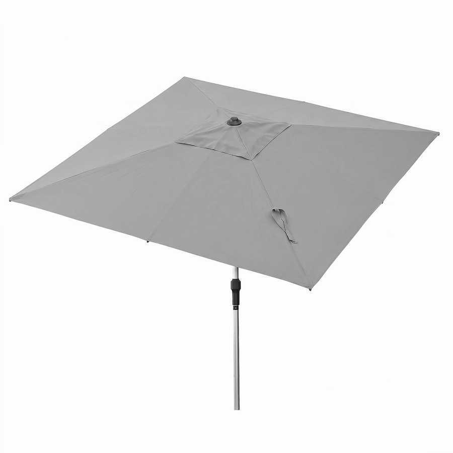 anndora Sonnenschirm quadratisch Grau mit Kurbel und UPF 50+ aus Aluminium und Polyester, Breite: 250 cm - Bild 1