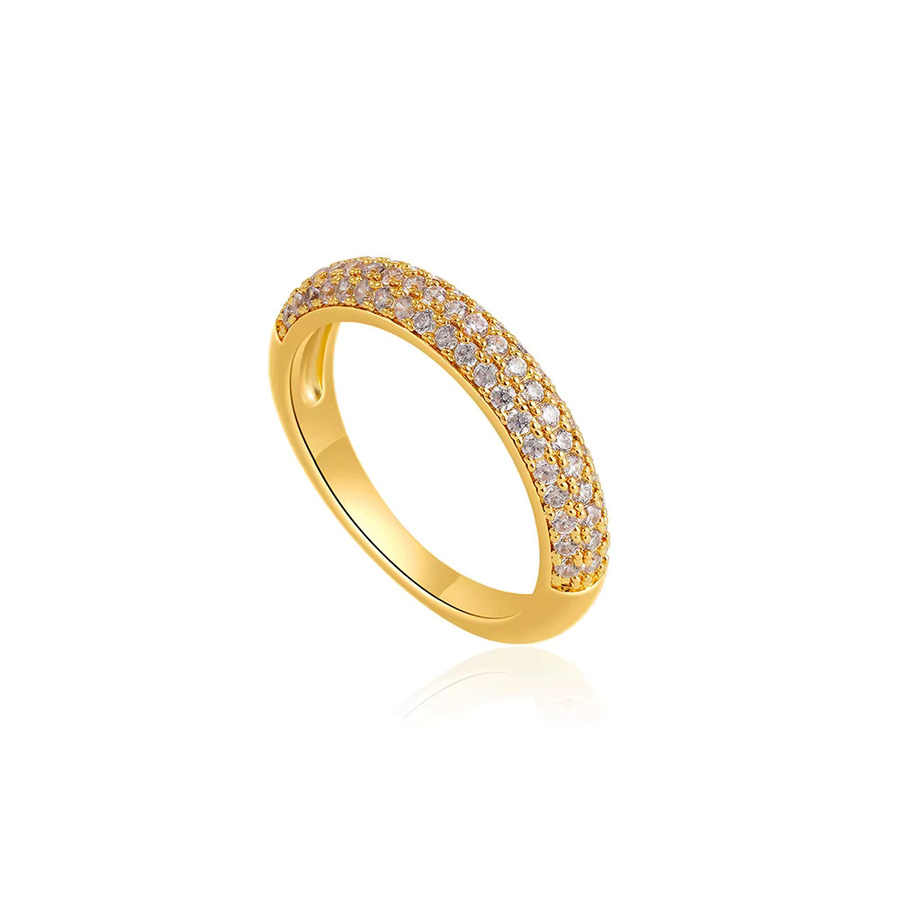 ohhaio Ring Edelstahl, 18K vergoldet, Zirkonia, Damen - Bild 4