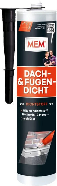 MEM Dach- und Fugendicht Bitumen lösungsmittelfrei 300 ml in Schwarz oder Weiß - Bild 1