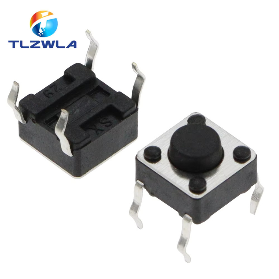 20er Set TLZWLA Push Button Schalter DIP 6x6mm, Farbe: Schwarz, B/T/H: 6 x 6 x 4,3 mm - Bild 3