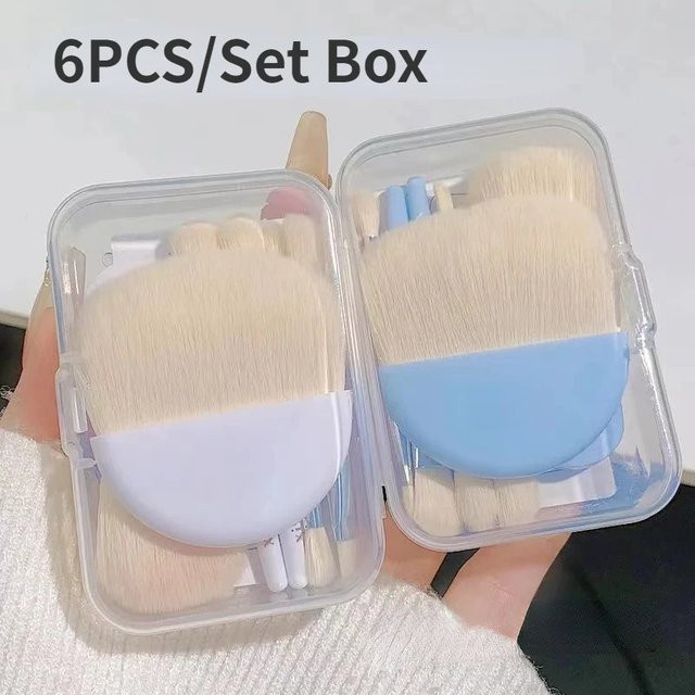 6er Make-up Pinsel Set mit Box, Unisex - Bild 1