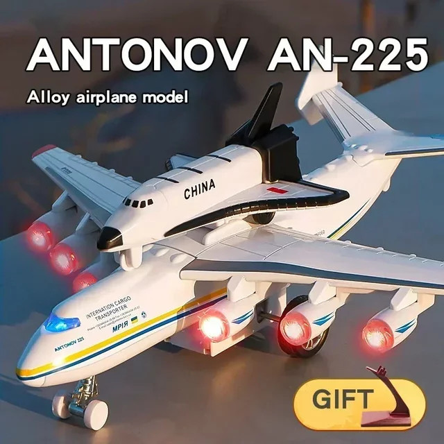 KaKBeir Antonov An-225 Mriya Max Transportflugzeug, Druckguss Modellflugzeug, Metall - Bild 1