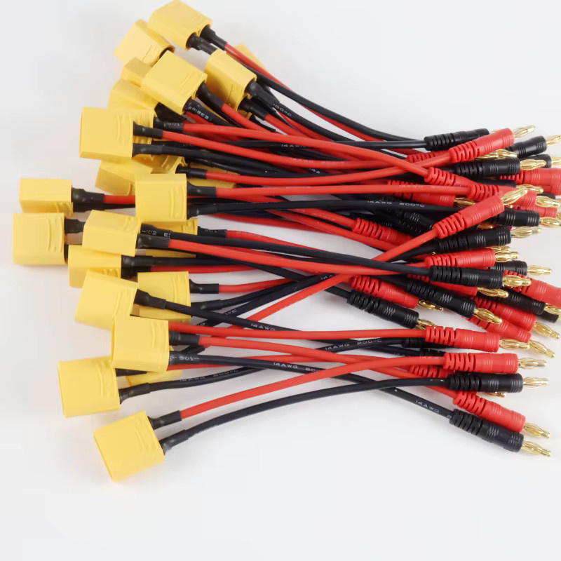 XT90 Ladekabel mit 4,0mm Bananensteckern aus Silikondraht 14AWG für Lipo-Batterien, Rot, 3/6er Set, Länge: 15 cm - Bild 3