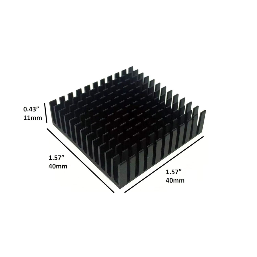 Creality Aluminium Kühlkörper für Nema17 42 Schrittmotor, Farbe: Silber, B/T/H: 40 x 40 x 11 mm - Bild 2