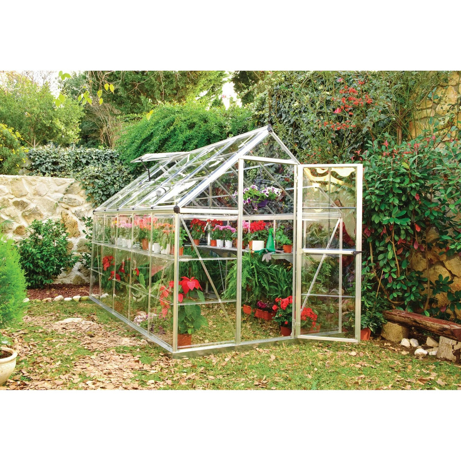 Palram - Canopia Gewächshaus Silber mit Fundamentrahmen und Polycarbonat-Verglasung, 5,7 m² - Bild 2