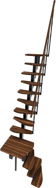 Minka Raumspartreppe Quatro TURN in Schwarz für eine Geschosshöhe bis 298 cm - Bild 1