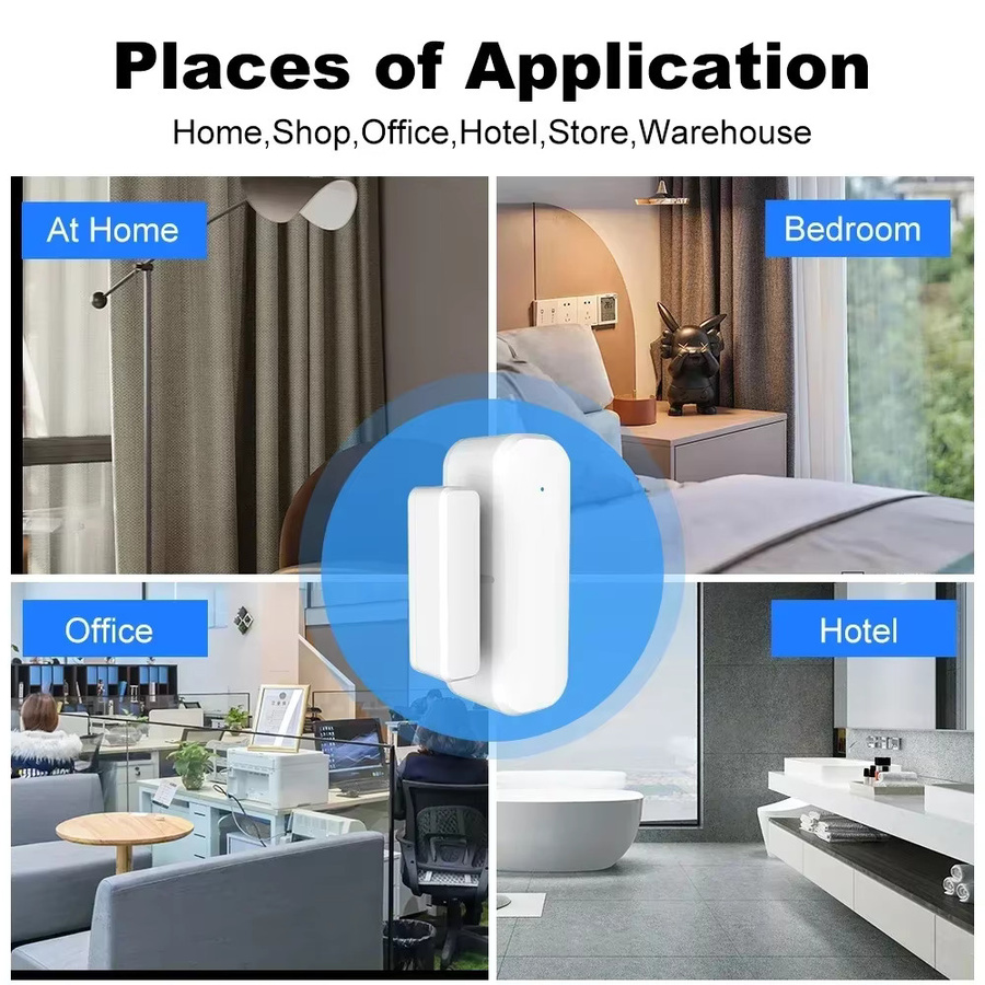 Shine-tale Zigbee 3.0 Tür- und Fenstersensor in Weiß für Smart Home Sicherheit mit App-Fernalarm, kompatibel mit Alexa und Google Home Hub - Bild 5