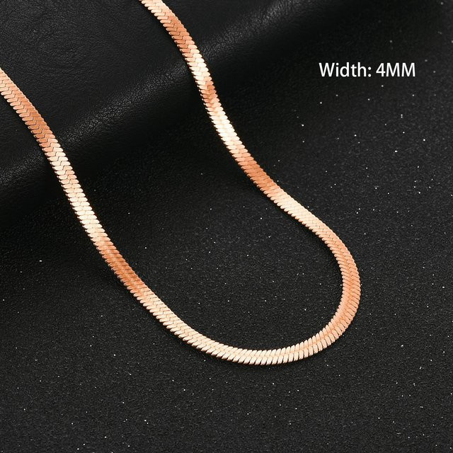 Halskette Edelstahl, Roségold, Choker, 60 cm, Unisex - Bild 1