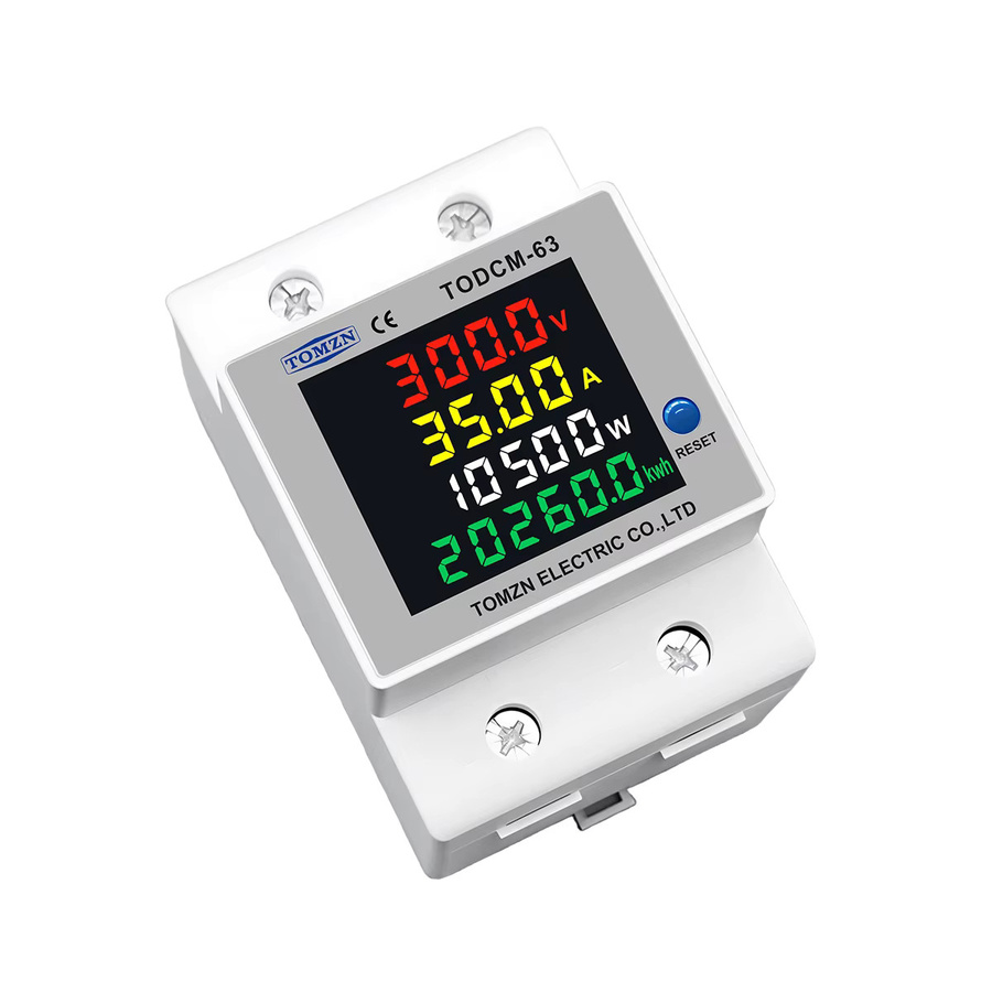 TOMZN DC Energiemessgerät 14-600V 63A Digitaler 4-in-1 Solar-PV-Leistungsmonitor mit Reset-Funktion in Weiß - Bild 3