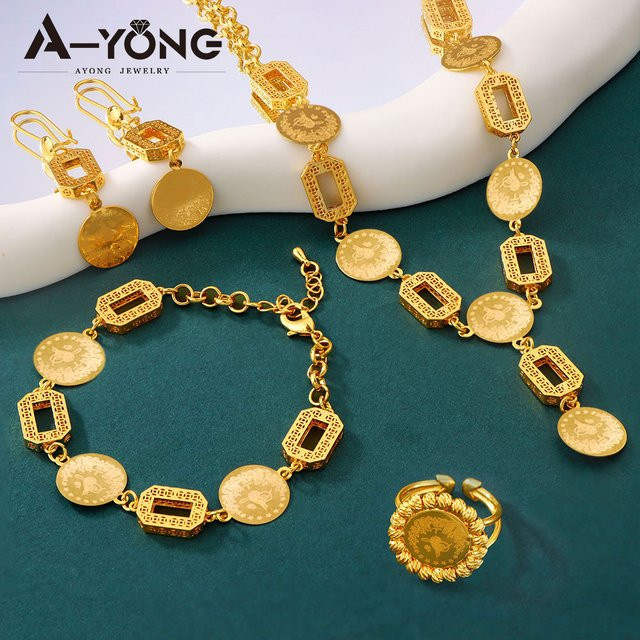 A-YONG AYONG JEWELRY Schmuckset, Gold, Vintage, Damen - Bild 1