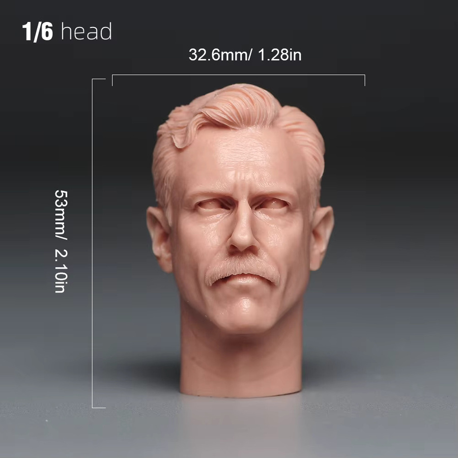 MAK Offizier Kopf Sculpt, Action Figur Körper Puppen, 1/6 Skala, Unisex, Braun - Bild 2
