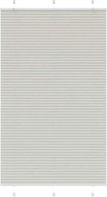 vidaXL Plissee Hellgrau, semi-transparent, Polyester, B: 115 cm, H: 200 cm - Bild 1