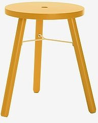 Jotex Hocker KINNA in Gelb im skandinavischen Design, B/T/H: 45 x 45 x 35 cm - Bild 1