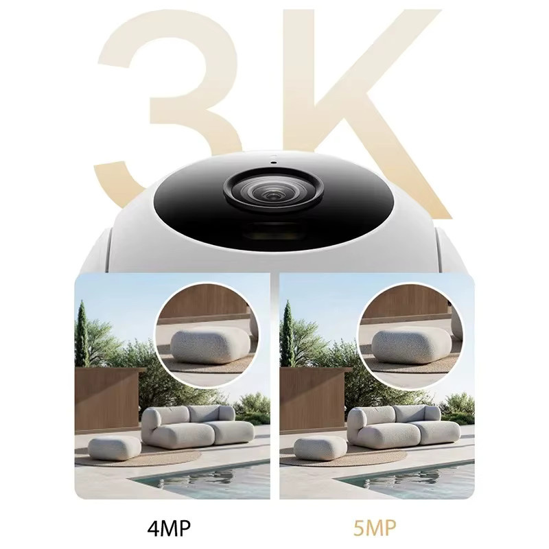 Xiaomi Außenkamera 4C mit 5 Megapixel, Vollfarb-Nachtsicht, IP66 wasserdicht, bidirektionaler Audio und Gimbal, Wifi, Farbe: Weiß - Bild 3