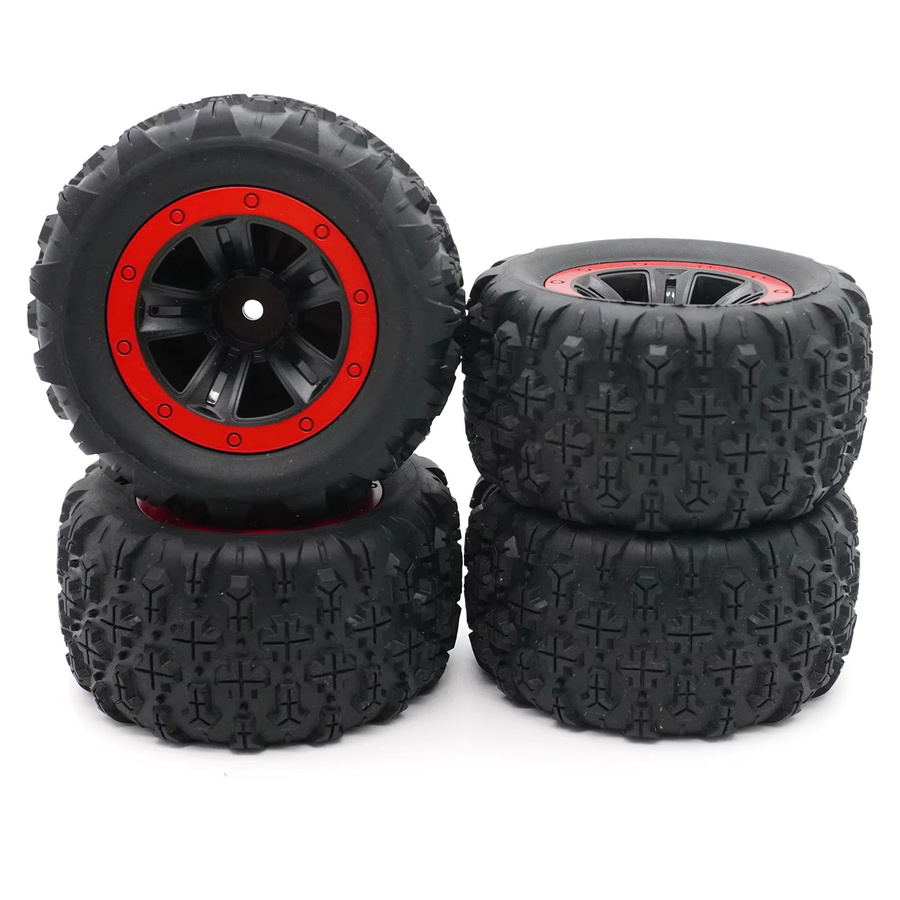YSIDO Reifen Räder, 4-teiliges Set, 85mm, 12mm HEX, Schwarz, Gummi - Bild 3