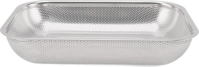 KaiSai Siebkorb aus Edelstahl in Silber, rechteckiges Abtropfsieb mit feinem Netz, B/T/H: 120 x 60 x 0,3 cm - Bild 1