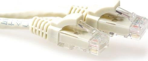 ACT Cat6a U/UTP Patchkabel Snagless mit RJ45-Steckern, Farbe: Ivory, Länge: 20 m - Bild 1