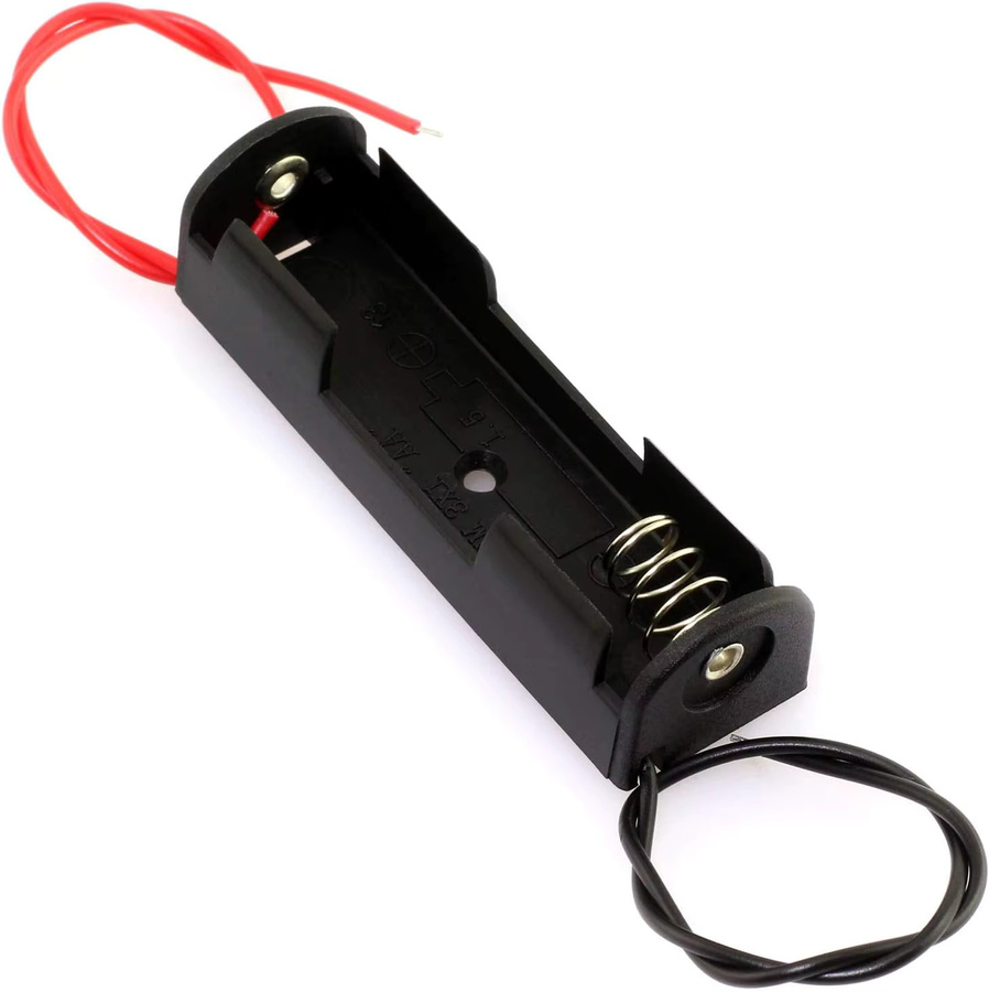 5er Set 18650 Batteriehalter mit Draht für 3,7 V Serie DIY Batterieboxen, Schwarz - Bild 1