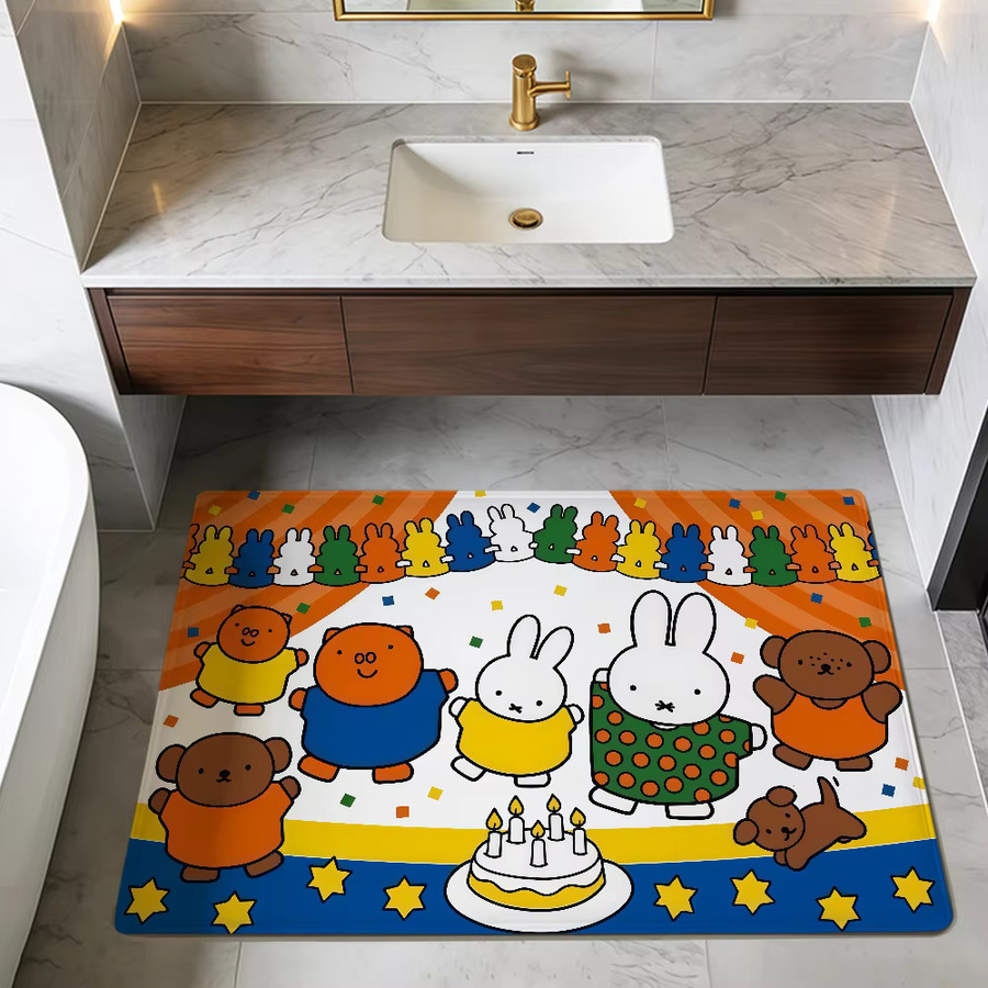 Miffy Cartoon Kaninchen Bodenmatte Multicolour B: 60 cm, T: 40 cm - Bild 6