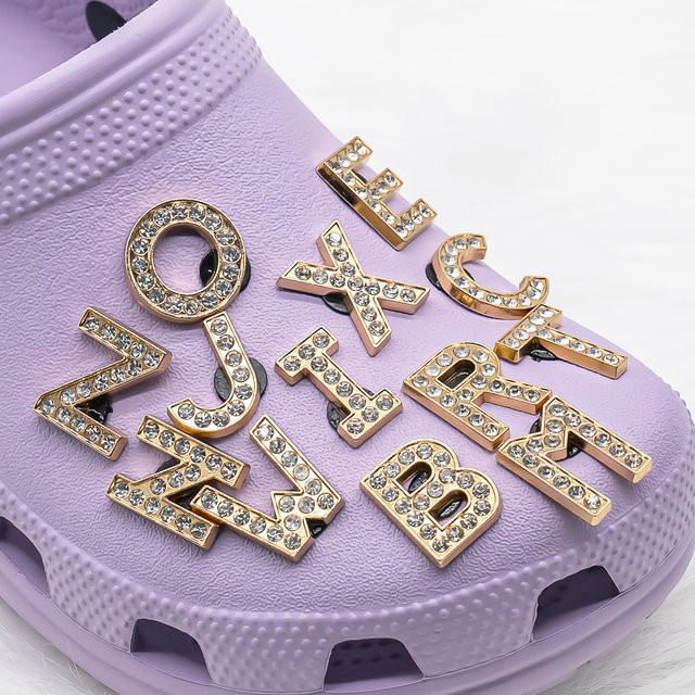 Schuh Charms Buchstaben, Metall, Gold, Damen - Bild 1