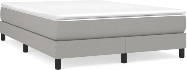 vidaXL Boxspringbett mit Matratze und Taschenfederkern, Hellgrau, B/T: 160 x 200 cm - Bild 1