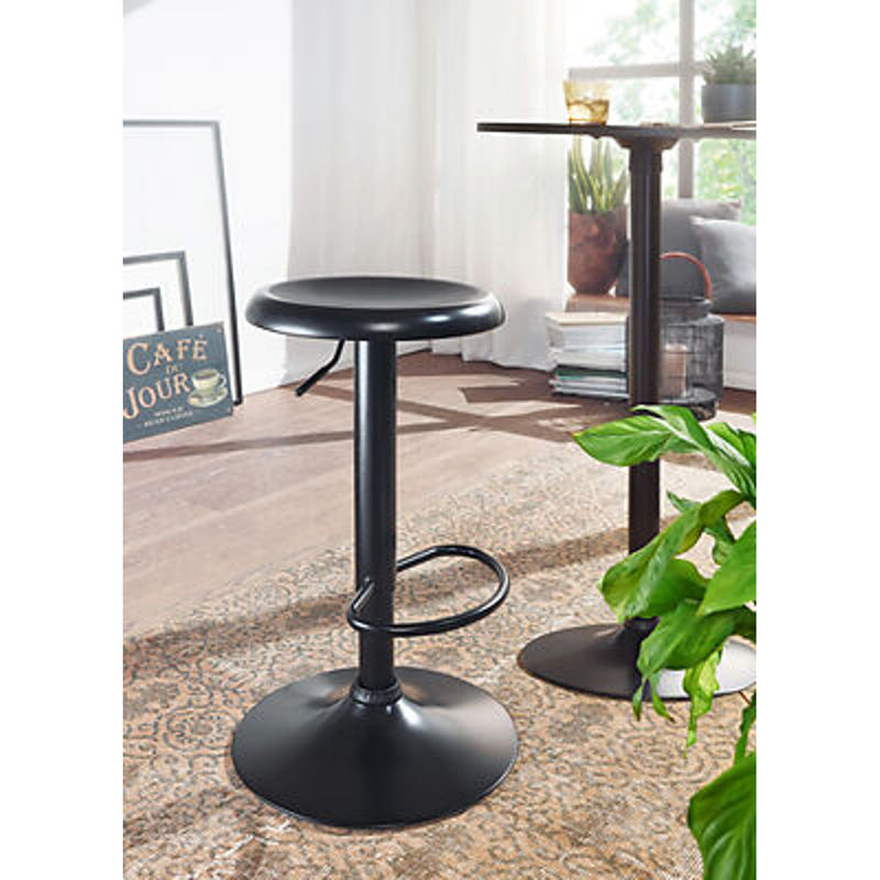 Wohnling Barhocker aus Eisen in Schwarz B/H/T: 40 x 79 x 40 cm - Bild 3