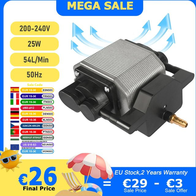 NEJE Laser Air Assist Pumpe 25W mit 54L/Min Luftstrom und einstellbarer Geschwindigkeit in Grau - Bild 1