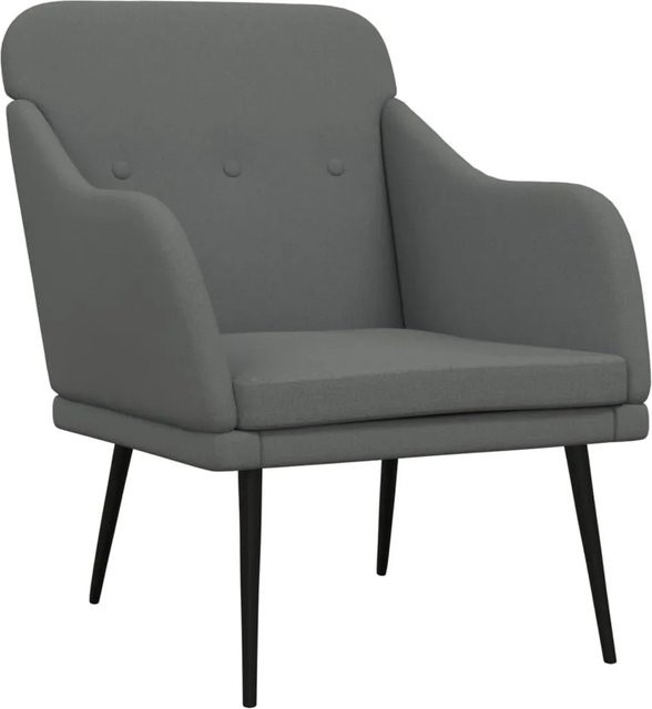 vidaXL Sessel Dunkelgrau mit Armlehnen und Stoffbezug B/T/H: 63 x 76 x 80 cm - Bild 1